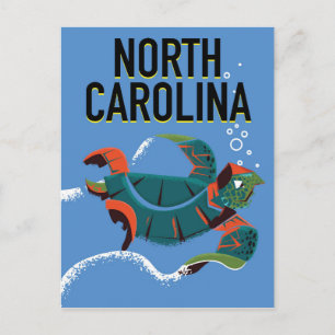 Das Reiseplakat North Carolina. Postkarte