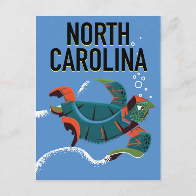 Das Reiseplakat North Carolina. Postkarte (Vorderseite)