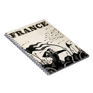 Das Reiseplakat von Frankreich - Klassik mittelalt Notizblock