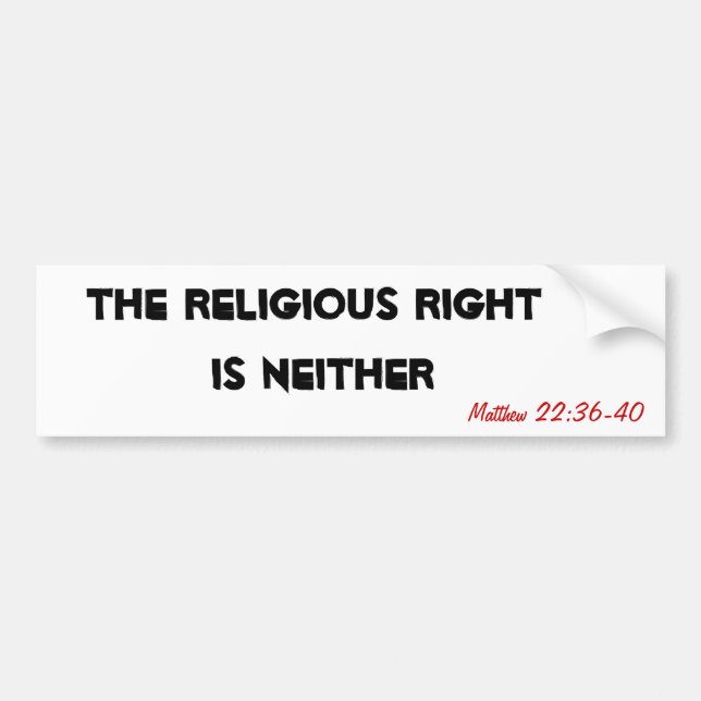Das religiöse Recht ist auch nicht Autoaufkleber (Vorne)