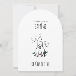 Das religiöse Taufe Charlotte Einladung