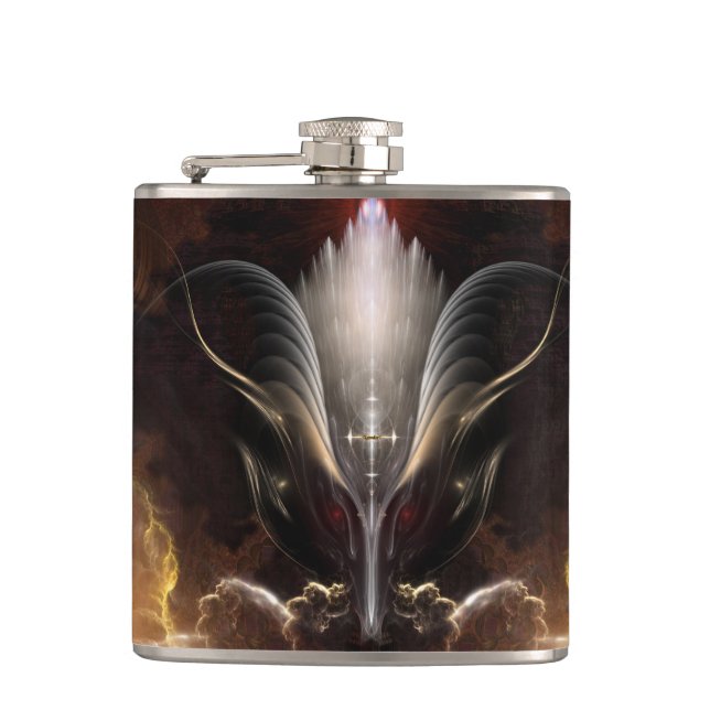 Das Renidron Fraktal Art Flask Flachmann (Vorderseite)