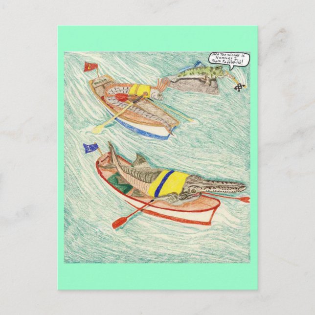 Das Rennen Postkarte (Vorderseite)