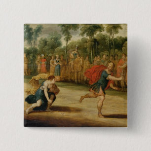 Das Rennen von Atalanta und von Hippomenes (Öl au Button