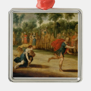 Das Rennen von Atalanta und von Hippomenes (Öl au Ornament Aus Metall