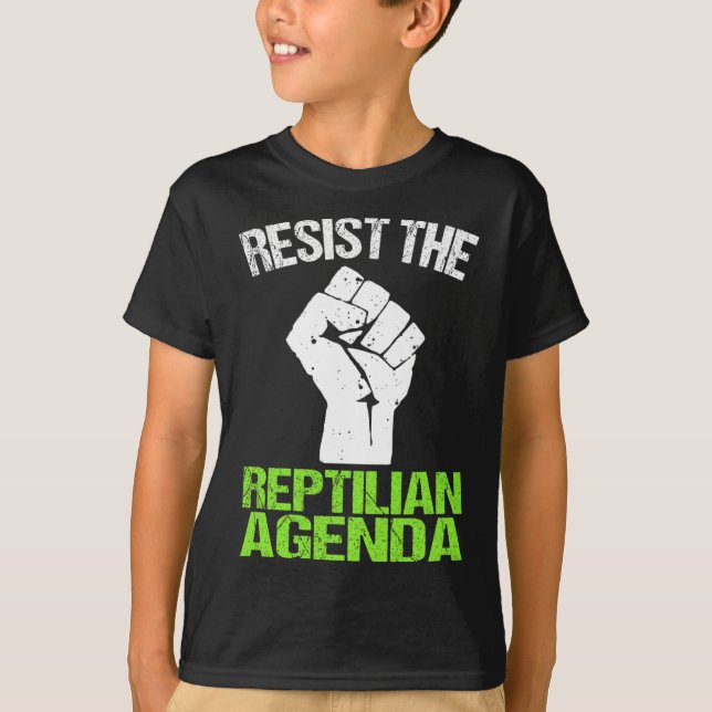 Das Reptilian Agenda T-Shirt widerstehen (Vorderseite)
