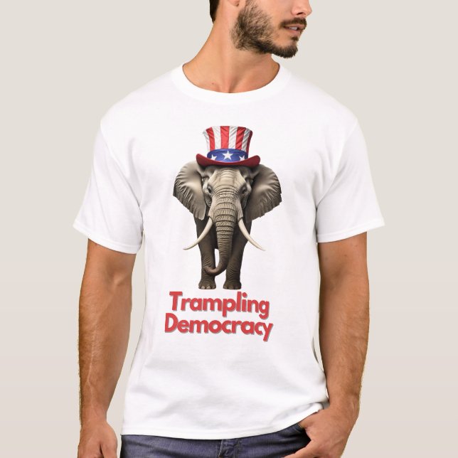 Das republikanische Party Elephant trampelt die De T-Shirt (Vorderseite)