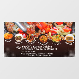 Das Restaurant Advert mit koreanischer Küche indiv Fensteraufkleber