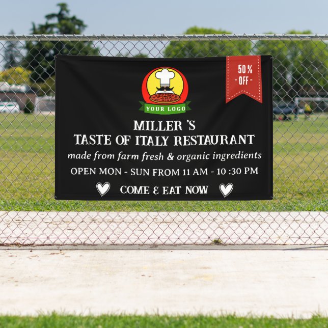 Das Restaurant "Black Custom" Café Bar & Grill Banner (Insitu)