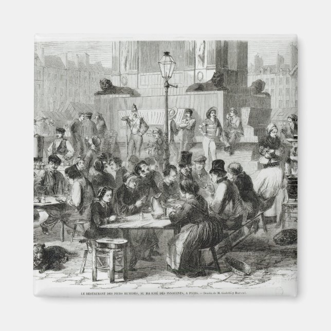 Das Restaurant mit nassen Füßen Magnet (Vorne)