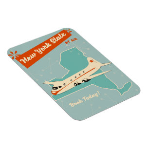 Das Retro-Poster des New Yorker Staat. Magnet