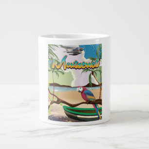 Das Retroposter der Insel Montserrat Jumbo-Tasse