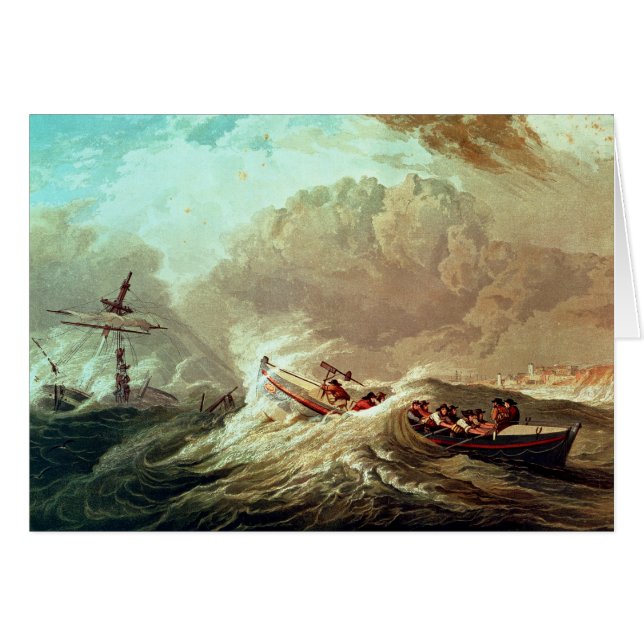 Das Rettungsboot weg von Tynemouth Bucht (Vorderseite (Horizontal))