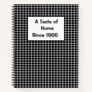 das Rezept für den Geschmack zu Hause Notizbuch