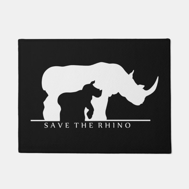 Das Rhino gerettet Fußmatte (Vorderseite)