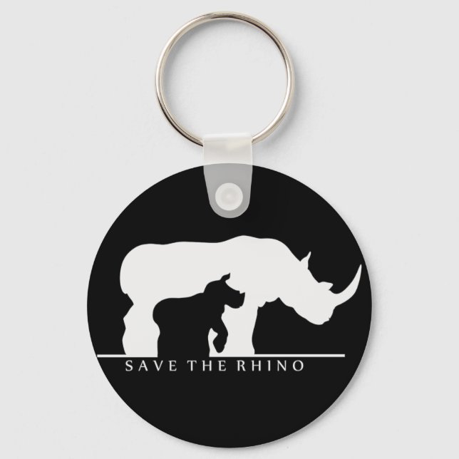 Das Rhino gerettet Schlüsselanhänger (Vorderseite)