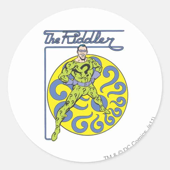 Das Riddler & Logo-Lila Runder Aufkleber (Vorderseite)