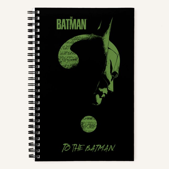 Das Riddler "To the Batman" Fragezeichen Notizbuch (Vorderseite)