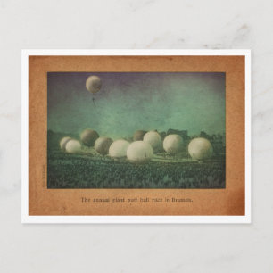 Das Riesenpuffball-Rennen Postkarte