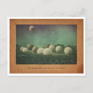 Das Riesenpuffball-Rennen Postkarte