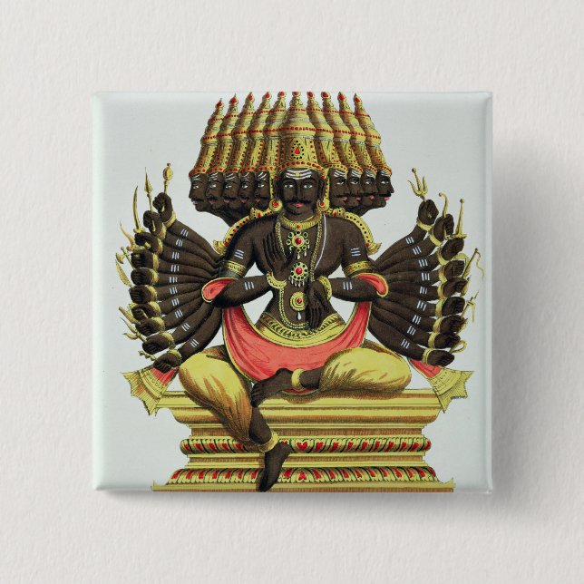 Das riesige Ravana (Farbelitho) Button (Vorderseite)