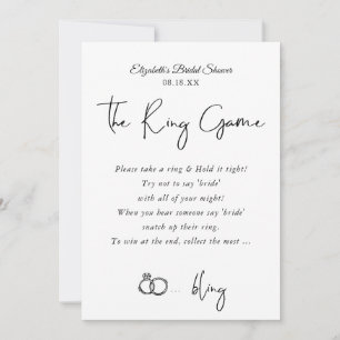Das Ring Game Brautparty Game Einladung