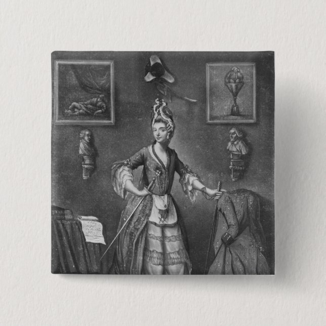 Das Ritter d'Eon, gekleidet als Frau Button (Vorderseite)