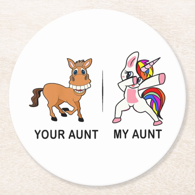 Das Rocken der Hunde Mama Tante Lebensgeschenk für Runder Pappuntersetzer (Vorderseite)