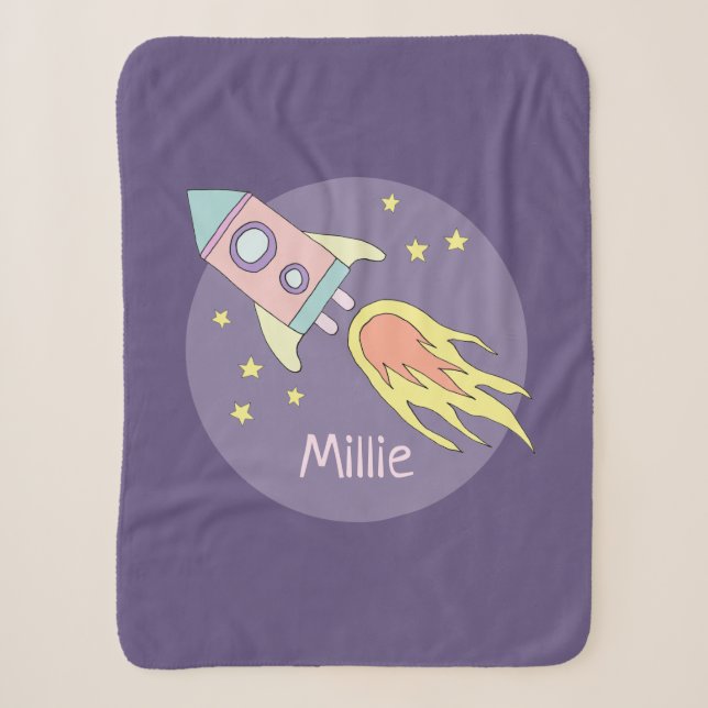 Das Rocket-Schiffs-Raum-Galaxie und Name des Sherpadecke (Vorderseite)