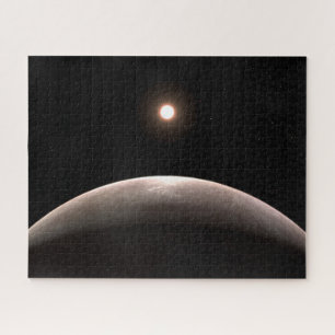 Das Rocky Exoplanet Lhs 475 B und sein Host Star.