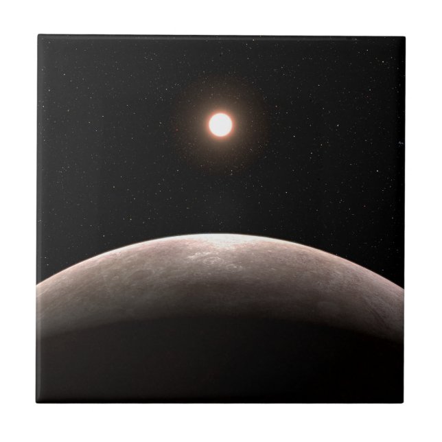 Das Rocky Exoplanet Lhs 475 B und sein Host Star. Fliese (Vorderseite)
