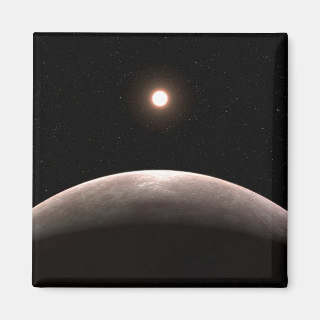 Das Rocky Exoplanet Lhs 475 B und sein Host Star. Magnet (Vorne)