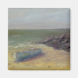 Das Rollen-herein - Boot der Gezeiten auf dem Ufer Magnet