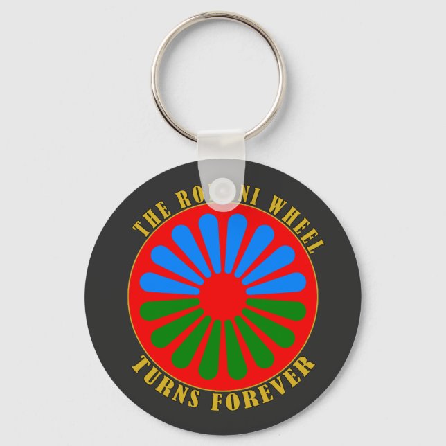 Das Romani Wheel dreht sich für immer Schlüsselanh Schlüsselanhänger (Vorderseite)