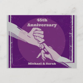 Das romantische Ehepaar Customiz hält Händchen Postkarte