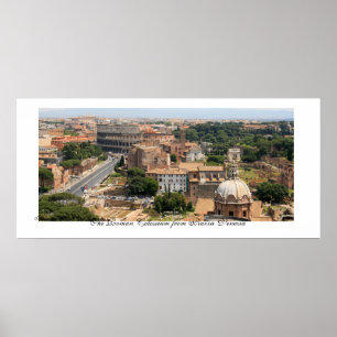Das römische Colosseum Panorama Poster