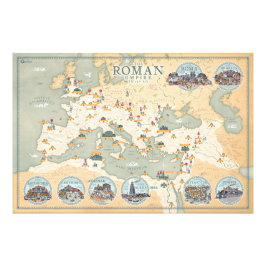 Das Römische Reich Karte 117 n.Chr. Fotodruck