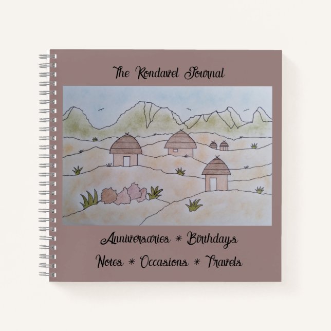 Das Rondavel Journal Notizbuch (Vorderseite)