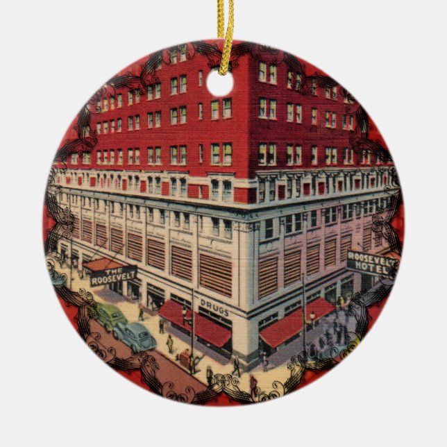 Das Roosevelt Hotel Vintage Weihnachtsschmuck (Vorne)