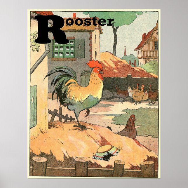 Das Rooster Storybook Alphabet Poster (Vorne)