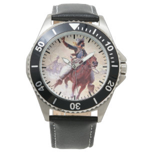 Das Roping 1914 Range Cowboy William R Leigh  Armbanduhr