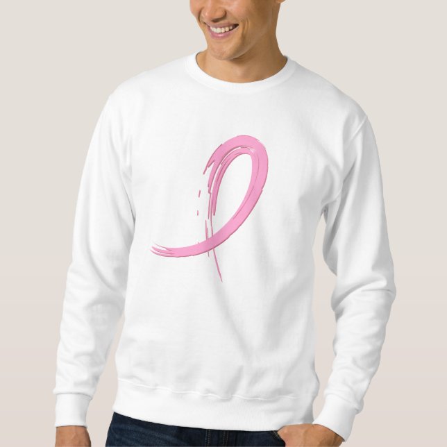 Das rosa Band A4 des Brustkrebses Sweatshirt (Vorderseite)
