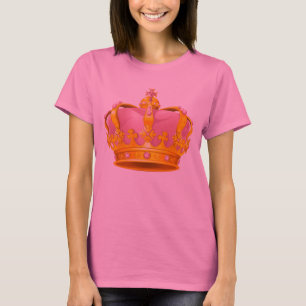 Das Rosa der Frauen/Goldkronen-T - Shirt