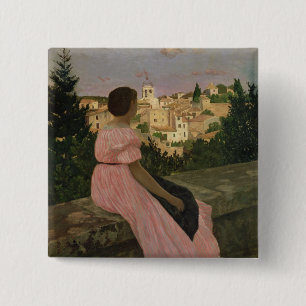 Das rosa Kleid oder Ansicht von Castelnau-Le-Lez Button