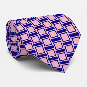 Das Rosa-und Marine-Blau-Muster-Krawatte der Krawatte