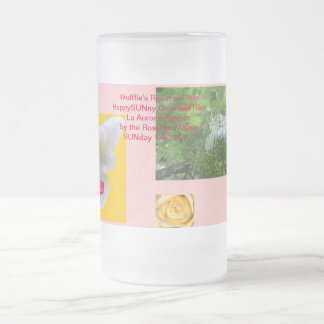 das RosarianRose HappySUNny Mug* der ₩ulffies Mattglas Bierglas