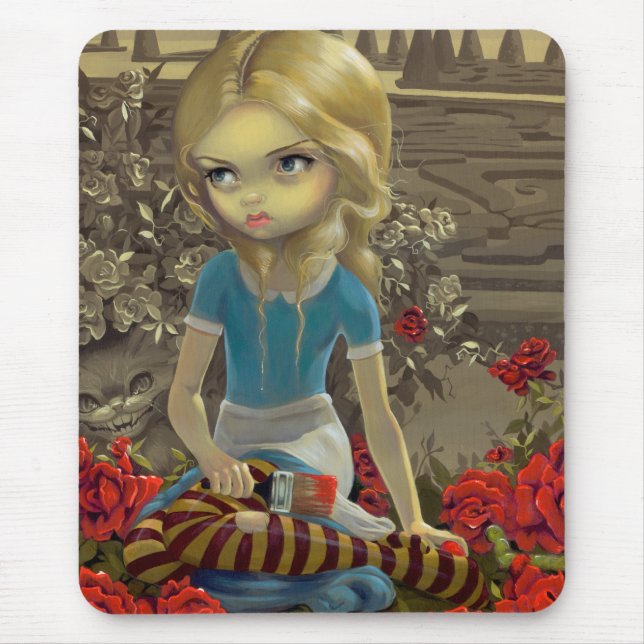 "Das Rosen-Rot" Mousepad malend (Vorne)