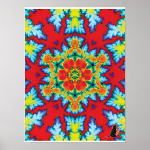 Das Rosey Kinetic Collage Kaleidoscope Poster