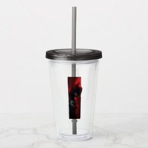 Das rote Bar-Profil von Batman Acryltrinkbecher