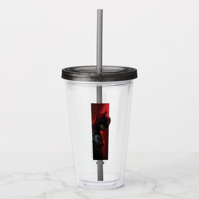 Das rote Bar-Profil von Batman Acryltrinkbecher (Vorderseite)